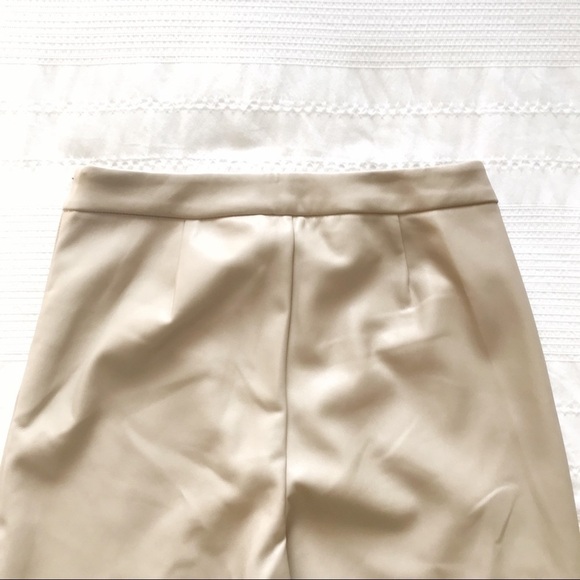 NWT ANTHROPOLOGIE AVEC LES FILLES BEIGE FAUX LEATHER HIGH RISE SKINNY PANTS - S - Picture 14 of 14